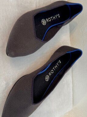 Rothy’s The Point Size 10 Dark Gray Washable Knit Flats Work Shoes